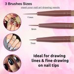 Buy Nail Art Zero Point Gel Liner Brush Set (pack of 3) - Purplle