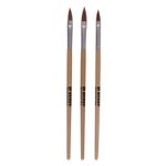 Buy Bronson Professional Nail Art Acrylic Brush Set for liquid and powder no.6,8,10 (Pack of 3) - Purplle