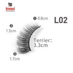 Buy Eyelash set 3D false long and natural eye makeup 10 pairs No. L02 - Purplle