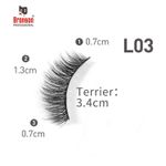 Buy Bronson Professional Eyelash set 3D false long and natural eye makeup 10 pairs No. 03 - Purplle