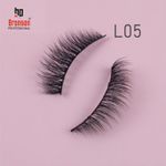 Buy Bronson Professional Eyelash set 3D false long and natural eye makeup 10 pairs No. L05 - Purplle