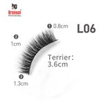 Buy Bronson Professional Eyelash set 3D false long and natural eye makeup 10 pairs No. L06 - Purplle