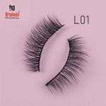 Buy Bronson Professional Eyelash set 3D false long and natural eye makeup 10 pairs No. L01 - Purplle
