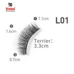 Buy Bronson Professional Eyelash set 3D false long and natural eye makeup 10 pairs No. L01 - Purplle