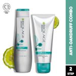Buy Biolage Professional Scalppure Anti-Dandruff Shampoo & Conditioner Combo, Removes Visible Flakes from 1st Use, With Bergamot, Cruelty-Free,200ml + 98g - Purplle