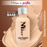 Buy NY Bae Dewy Drops Foundation| Natural Finish | Everyday Glow |Lightweight Concealer | Moisturising - White Coffee 08 (30 ml) - Purplle