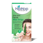 Buy Hiphop Skincare Aloe Vera Facial Wax Strips - For Upper Lips & Sidelocks (20 Strips) - Purplle