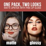 Buy NEUD Matte Liquid Lipstick Jolly Coral with Jojoba Oil, Vitamin E and Almond Oil - Smudge Proof 12-hour Stay Formula with Free Lip Gloss - Pack of 1 - Purplle