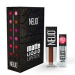 Buy NEUD Matte Liquid Lipstick Oh My Coco with Jojoba Oil, Vitamin E and Almond Oil - Smudge Proof 12-hour Stay Formula with Free Lip Gloss - Purplle