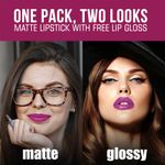 Buy NEUD Matte Liquid Lipstick Mauve-a-licious with Jojoba Oil, Vitamin E and Almond Oil - Smudge Proof 12-hour Stay Formula with Free Lip Gloss - Purplle