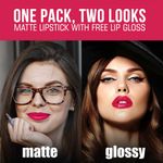 Buy NEUD Matte Liquid Lipstick Hottie Crush with Jojoba Oil, Vitamin E and Almond Oil - Smudge Proof 12-hour Stay Formula with Free Lip Gloss - Purplle