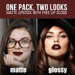 Buy NEUD Matte Liquid Lipstick Espresso Twist with Jojoba Oil, Vitamin E and Almond Oil - Smudge Proof 12-hour Stay Formula with Free Lip Gloss - Pack of 1 - Purplle
