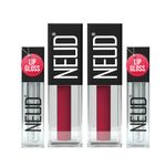 Buy NEUD Matte Liquid Lipstick Peachy Pink with Jojoba Oil, Vitamin E and Almond Oil - Smudge Proof 12-hour Stay Formula with Free Lip Gloss - 2 Packs - Purplle