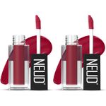 Buy NEUD Matte Liquid Lipstick Peachy Pink with Jojoba Oil, Vitamin E and Almond Oil - Smudge Proof 12-hour Stay Formula with Free Lip Gloss - 2 Packs - Purplle