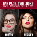 Buy NEUD Matte Liquid Lipstick Peachy Pink with Jojoba Oil, Vitamin E and Almond Oil - Smudge Proof 12-hour Stay Formula with Free Lip Gloss - 2 Packs - Purplle