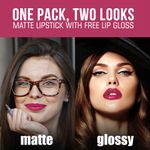 Buy NEUD Matte Liquid Lipstick Supple Candy with Jojoba Oil, Vitamin E and Almond Oil - Smudge Proof 12-hour Stay Formula with Free Lip Gloss - 2 Packs - Purplle