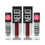 Buy NEUD Matte Liquid Lipstick Mocha Brownie with Jojoba Oil, Vitamin E and Almond Oil - Smudge Proof 12-hour Stay Formula with Free Lip Gloss - 2 Packs - Purplle