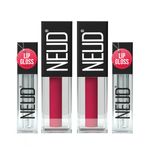 Buy NEUD Matte Liquid Lipstick Hottie Crush with Jojoba Oil, Vitamin E and Almond Oil - Smudge Proof 12-hour Stay Formula with Free Lip Gloss - 2 Packs - Purplle