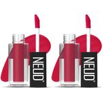 Buy NEUD Matte Liquid Lipstick Hottie Crush with Jojoba Oil, Vitamin E and Almond Oil - Smudge Proof 12-hour Stay Formula with Free Lip Gloss - 2 Packs - Purplle