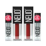 Buy NEUD Matte Liquid Lipstick Perfect Pout with Jojoba Oil, Vitamin E and Almond Oil - Smudge Proof 12-hour Stay Formula with Free Lip Gloss - 2 Packs - Purplle