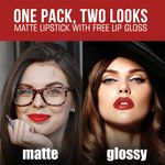 Buy NEUD Matte Liquid Lipstick Perfect Pout with Jojoba Oil, Vitamin E and Almond Oil - Smudge Proof 12-hour Stay Formula with Free Lip Gloss - 2 Packs - Purplle
