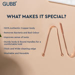 Buy GUBB Copper Tongue Cleaner, Tongue Scraper - Round - Purplle