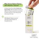 Buy Nature Derma 20% Vitamin C, Vitamin E & Ferulic Acid Serum with Natural Biome-Boost™ - Reduces Dark Spots, Dullness & Signs of Aging | Use For Brighter, Glowing & Strengthened Skin | 30ml - Dermatologically Tested - Purplle
