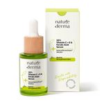Buy Nature Derma 20% Vitamin C, Vitamin E & Ferulic Acid Serum with Natural Biome-Boost™ - Reduces Dark Spots, Dullness & Signs of Aging | Use For Brighter, Glowing & Strengthened Skin | 30ml - Dermatologically Tested - Purplle
