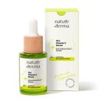 Buy Nature Derma 10% Vitamin C Serum with Natural Biome-Boost™ To Reduce Wrinkles, Acne Marks & Dark Spots | Use For Brighter, Healthier & Strengthened Skin | 30ml | Dermatologically Tested - Purplle