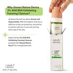 Buy Nature Derma 3% AHA BHA Facewash with 100% Natural Biome-Boostaa€zA¢ Solution: Skin-Strengthening & Exfoliating Foaming Cleanser To Resurface Dull / Dry Skin And Fight Acne 100 ml - Purplle