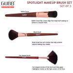 Buy GUBB Spotlight Kit Set Of 3 Makeup Brushes (Blush Brush, Fan Brush & Buffer Brush) - Purplle