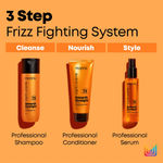 Buy Matrix Opti.Care Professional Shampoo for ANTI-FRIZZ Shampoo + Opti.Care Professional ANTI-FRIZZ Conditioner +ANTI-FRIZZ Hair Serum (200 ml+98g +100 ml) - Purplle