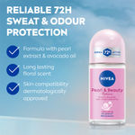 Buy Nivea Deo Roll-on- White Pearls & 0% Alcohol , for Smooth Underarms, 48H freshness and odour protection, 50 ml - Purplle
