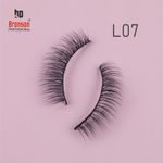 Buy Bronson Professional Eyelash set 3D false long and natural eye makeup 10 pairs No. 7 - Purplle