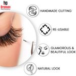 Buy Bronson Professional Eyelash set 3D false long and natural eye makeup 10 pairs No. 7 - Purplle