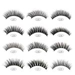 Buy Bronson Professional Eyelash set 3D false long and natural eye makeup 10 pairs No. 7 - Purplle