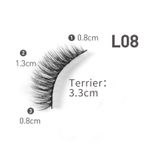 Buy Bronson Professional Eyelash set 3D false long and natural eye makeup 10 pairs No. 8 - Purplle