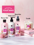 Buy Find Your Happy Place - Wrapped In Your Arms Moisturising Body Lotion Blush Rose & Raspberry 300ml - Purplle
