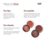 Buy Love Earth Lip Tint & Cheek Tint Multipot Combo (Coral & Caramel Brown) with Richness of Jojoba Oil and Vitamin E for Lips, Eyelids and Cheeks - Purplle