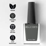 Buy Bella Voste MATTE Nail Polish| Quick Drying Formula| Cruelty Free| Paraben Free & No Harmful Chemicals| Vegan | Lasts for 7 Days & more|Chip Resistant | DEEP MATT Formula with Smooth & Easy Application | Shade no-M01 - 9 ml - Purplle