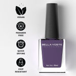 Buy Bella Voste MATTE Nail Polish| Quick Drying Formula| Cruelty Free| Paraben Free & No Harmful Chemicals| Vegan | Lasts for 7 Days & more|Chip Resistant | DEEP MATT Formula with Smooth & Easy Application | Shade no-M04 - Purplle