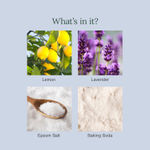 Buy Juicy Chemistry Organic Bath Salt / Foot Soak Fortified with Lemon + Lavender, 100 gm | Detoxifies, Soothes & Refreshes | Relaxing Aromatherapy & Skin Softening - Purplle