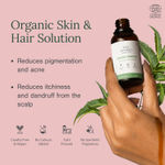 Buy Juicy Chemistry Organic Neem Oil, 30 ml | 100% Pure, Cold-Pressed & Certified Organic | Fights Acne, Dandruff & Scalp Build-Up | Antibacterial & Purifying for Skin & Hair - Purplle