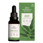 Buy Juicy Chemistry Organic Neem Oil, 30 ml | 100% Pure, Cold-Pressed & Certified Organic | Fights Acne, Dandruff & Scalp Build-Up | Antibacterial & Purifying for Skin & Hair - Purplle