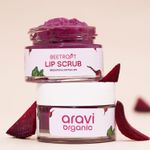 Buy Aravi Organic Beetroot Lip Scrub with Shea & Cocoa Butter | Lightens Dark & Pigmented Lips | Repairs Dry, Chapped Lips | Smooth & Soft Lip Care for Men & Women | 15 gm - Purplle