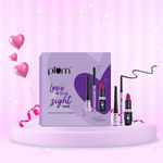 Buy Plum Love At First Sight Trio | Eye-Swear-By Kohl Kajal - Deep Black + Eye-Swear-By Matte Liner – 01 Black + Matterrific Lipstick – 125 Go Rouge | 100% Vegan & Cruelty Free - Purplle
