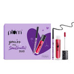 Buy Plum Youa€™re My Soul(Matte) Duo | Eye-Swear-By Kohl Kajal - Deep Black + Matte In Heaven Liquid Lipstick a€“ 136 Sugar na€™ Spice | 100% Vegan & Cruelty Free - Purplle