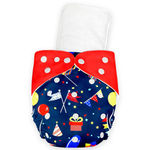 Buy Bumtum Premium Cloth Diaper Dark Blue Red + Panty (BIRTHDAY Red) 1 Pc - Purplle