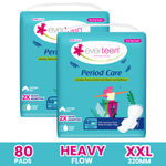 Buy everteen Period Care XXL Dry 40 Sanitary Pads 320mm with Double Flaps enriched with Neem and Safflower - 2 Packs (40 Pads Each) - Purplle