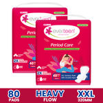 Buy everteen Period Care XXL Soft 40 Sanitary Pads 320mm with Double Flaps enriched with Neem and Safflower - 2 Packs (40 Pads Each) - Purplle